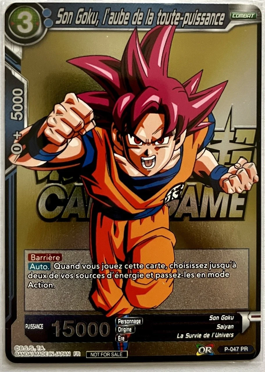 Dragon Ball Super Card Game P-047 PR Laser Gold Anniversary Box